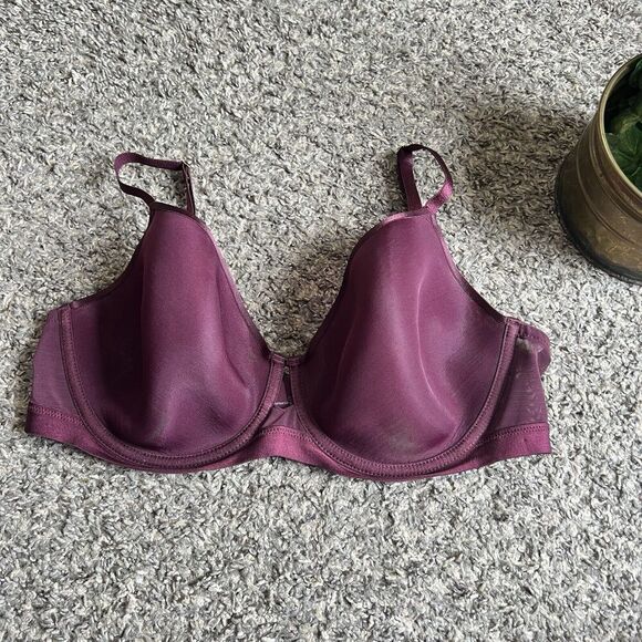 Soma Bra Lightest Lift Smooth Perfect Coverage Bra Size 36DD Burgundy New - Picture 1 of 4